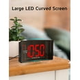 thumbnail image 5 of VictSing Modern Curved Design Projection Alarm Clock - 180° Rotatable Projector, 3-Level Brightness Dimmer, Progressive Volume, 9-Minute Snooze, 12/24H Format for Bedroom, 5 of 6