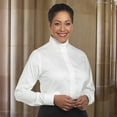 thumbnail image 2 of Clerical Shirt-Women-Long Sleeve Tab Collar-Size 10-White, 2 of 4