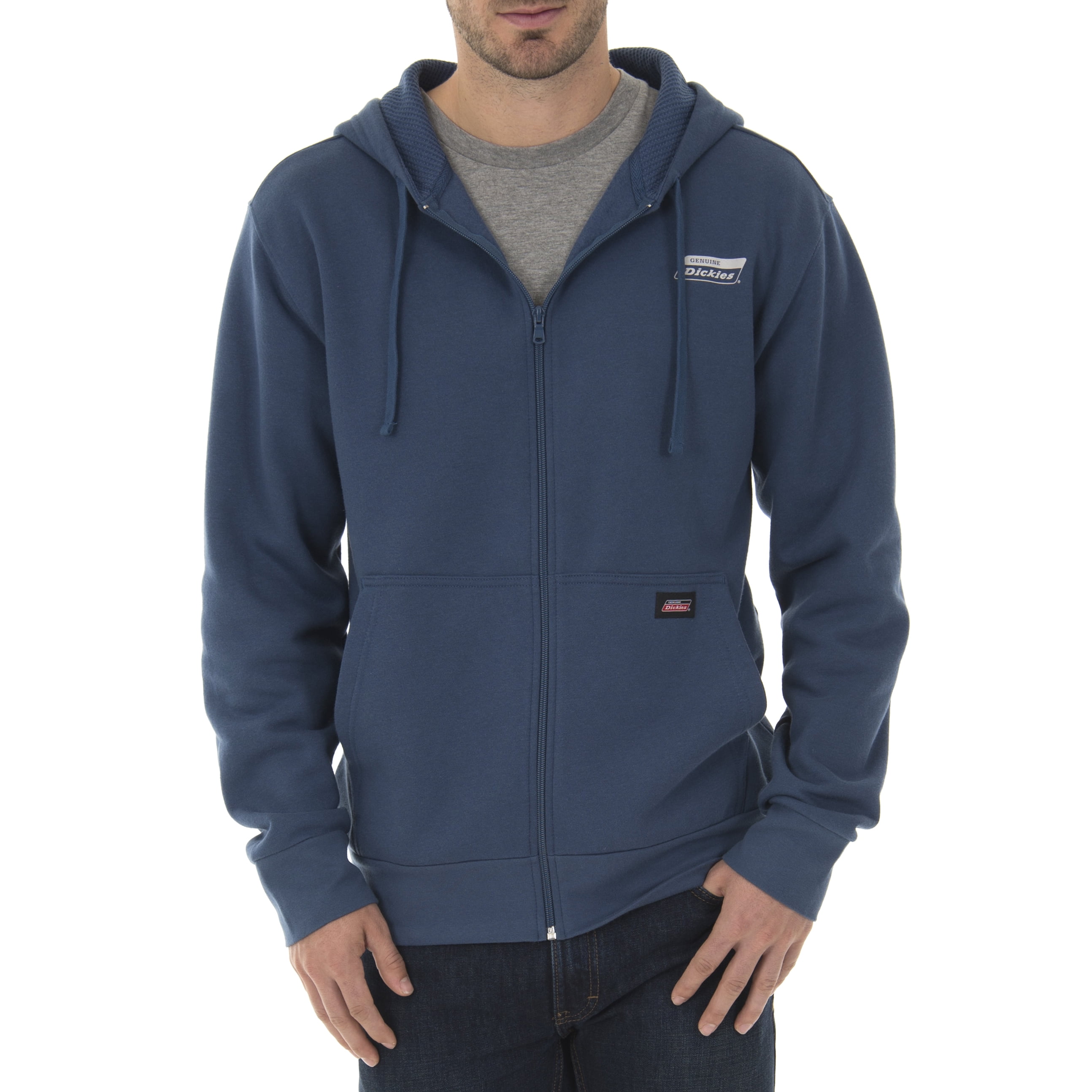 Men's Fleece Zip Hoodie with Waffle Hood