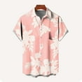 thumbnail image 4 of Men's Hawaiian Shirt Short Sleeve Collared Button Shirt Tropical Floral Beach Holiday Shirts, 4 of 4