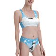 thumbnail image 2 of Vsdgher Womens High Waisted Bikini Sets Two Piece Swimsuit Collie in Bathtub Print Tummy Control Bathing Suit-X-Large, 2 of 8