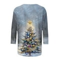 thumbnail image 4 of Womens Christmas Tops 3/4 Length Sleeve T Shirts Casual Plus Size Women Blouses Formal Pretty White Plus Size 100% Cotton T Shirts For Women Loose Fit Fall Outfits 2025, 4 of 5