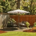 thumbnail image 2 of Costway 10FT Patio Wooden Market Table Umbrella Pulley w/8 Bamboo Ribs Sunshade Canopy Beige, 2 of 10