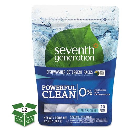 Seventh Generation Dishwasher Detergent Packs dishwasher tabs Free