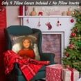 thumbnail image 5 of Black Santa Christmas Decorations African American Christmas Pillow Covers 18x18 Set of 4 for Living Room Couch and Sofa (Black Girl Angel), 5 of 6