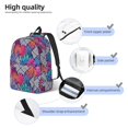 Lsque Tropical Leaves Pattern Canvas Daypack, Durable Backpack, High