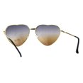 thumbnail image 4 of Oceanic Gradient Lens Heart Shape Valentine Love Metal Rim Sunglasses Black Brown, 4 of 4
