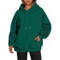 thumbnail image 1 of Sweat à Capuche Réversible Imprimé pour Femmes avec Poches Manches Longues Décontracté 100 pour Cent Polyester Vêtements d'Automne pour Adolescentes Petit Sweat à Capuche pour Femmes avec Fermeture Éclair, 1 of 3