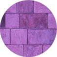 thumbnail image 1 of Ahgly Company Machine Washable Indoor Round Transitional Heliotrope Purple Area Rugs, 4' Round, 1 of 7