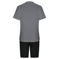 thumbnail image 4 of Penkiiy Two Piece Set 2024 Summer Lounge Tracksuit Outfits Shorts And Short Sleeve Tops Matching Leisure Set With Pockets 2XL Dark Gray, 4 of 4