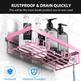 thumbnail image 2 of Dasaka Shower Caddy - Adhesive Shower Organizer, Hanging Suction Pink Shower Shelves Rack, Inside Shower Rack Holder, Bathroom Decor Organization Storage Accessories, Home Essentials Gadgets, 2 of 8