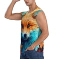 thumbnail image 3 of Balery Fiery Red Maple Leaf Fox Camisetas sin mangas para hombre, absorbe la humedad y protege contra el mal olor.-Large, 3 of 7