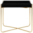thumbnail image 4 of vidaXL Side Table Black and Gold 15"x15"x15.2" MDF, 4 of 7
