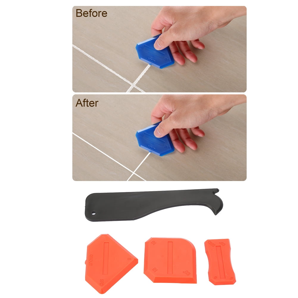 OTVIAP 4PCS Caulk Tools Kit Silicone Sealant Remover Shovel Glass