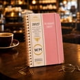 thumbnail image 5 of 2026-2027 Weekly & Monthly Planner, Calendar Notebook, A5 Spiral Bound Organizer with Tabs, Pink Hardcover Schedule Book for Work & Daily Planning, 5 of 7