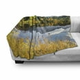 thumbnail image 3 of Nature Soft Flannel Fleece Throw Blanket, Pastoral Countryside Scenery by the Lake with Reflections Alpine Meadow Picture, Cozy Plush for Indoor and Outdoor Use, 50" x 60", Multicolor, by Ambesonne, 3 of 6