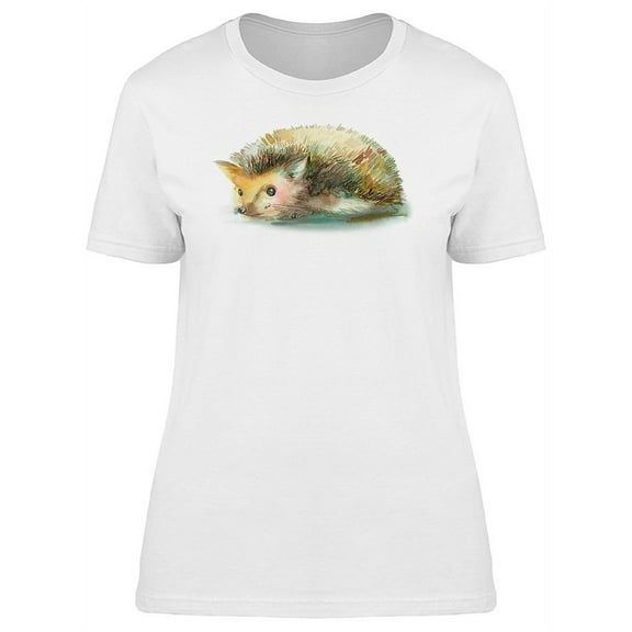 Adorable Watercolor Hedgehog Tee Women's -Image by Shutterstock
