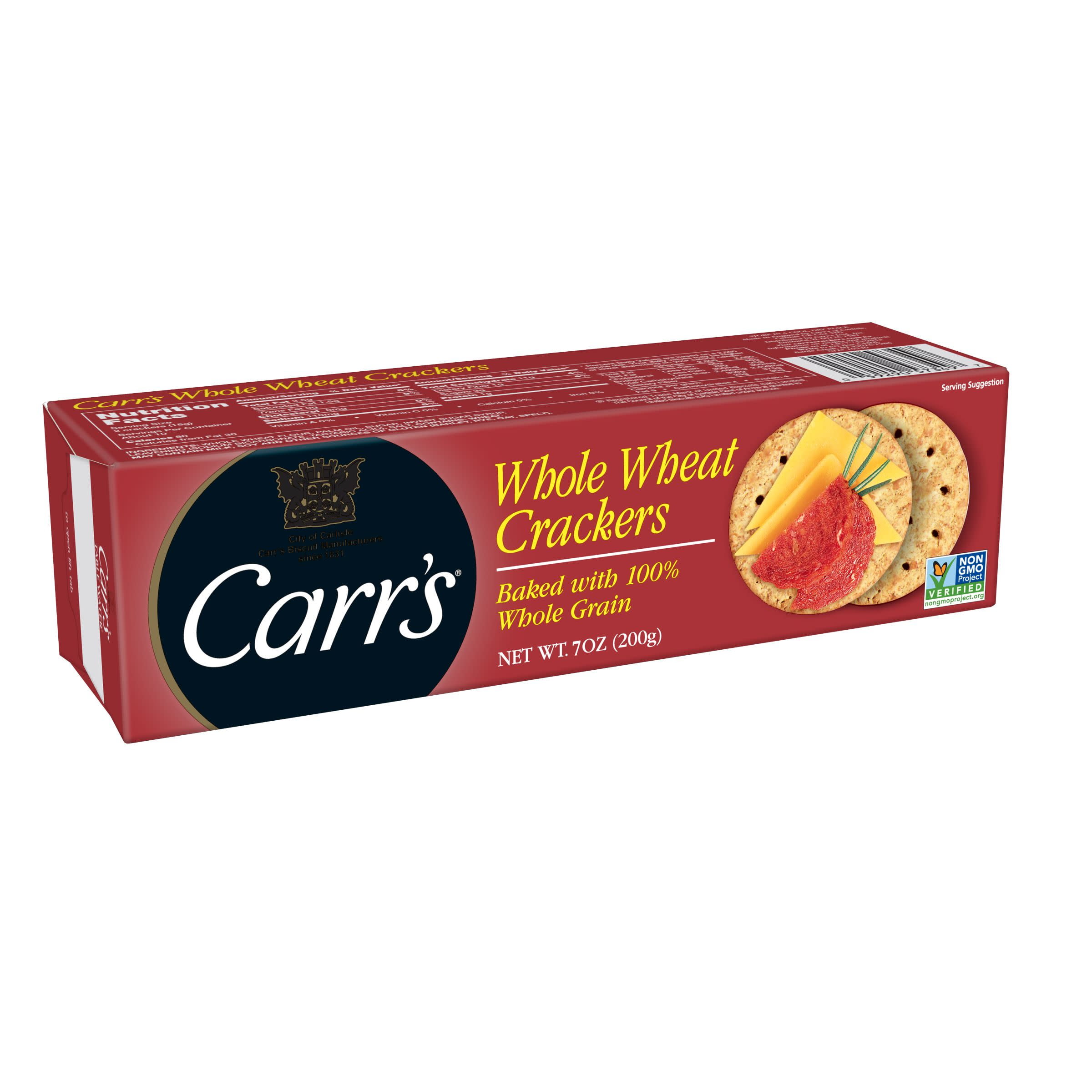 Carr's Crackers, Whole Wheat, 7.0 oz
