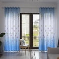 thumbnail image 4 of Cortina opaca de poliéster para ventana, cortina opaca para dormitorio, decoración para sala de estar (azul), 4 of 8