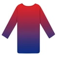 thumbnail image 4 of gakvbuo Long Sleeve Dress For Women Blouses Dressy Casual Tunic Dresses Women's Fall And Winter Oversized Loose Round Neck Short Sleeved Tie Printed Dress, 4 of 8