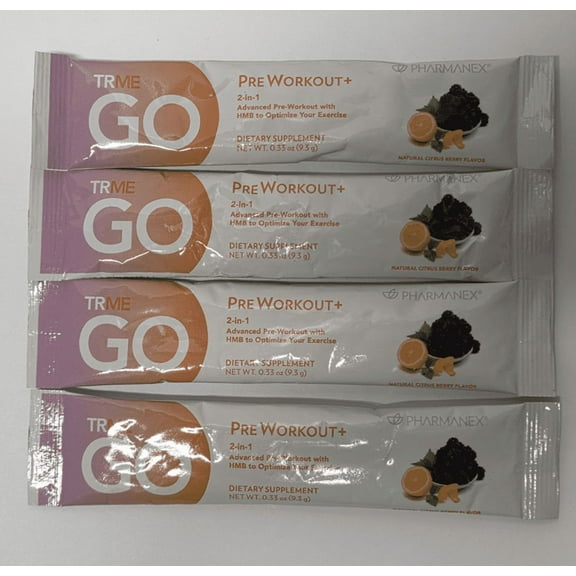 Nu Skin Nuskin TRMe GO PreWorkout  2-in-1 Sample Sealed 0.33oz 9.3g (4 Sticks)