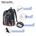 thumbnail image 4 of Honeii American Flag Print Canvas College Laptop Backpack, Durable Rucksack Travel Notebook Bag School Backpack Book Bag for Men Women-Medium, 4 of 7