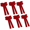 Burgundy-Two-ear Style, variant on 6 Large Bows Formas Tree Red Three-ear