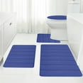 WSBDENLK Bathroom Rugs Sets 4 Memory Foam Bath Mat 4 Set Bathroom Rugs