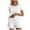 White, variant on HUJlwoi Short Sleeve Lounge Sets for Women Pleated Crew Neck Loungewear Summer Trendy 2 Piece Pjs Sleepwear Pocket Casual Pajama Matching Clothing