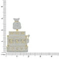 thumbnail image 3 of 47+ Grams Big 3'' Lucky 777 Casino Slot Machine Jackpot Money Bag Pendant Charm Yellow Gold Finish, 3 of 4