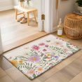 thumbnail image 2 of Entryway Rug 2'x3', Spring Flowers Kitchen Runner Rugs Non-Slip Carpet Mats, Farmhouse Retro Botanical Floral Butterfly Bedside Rugs Runners Washable Floor Carpet for Bathroom Laundry Room, 2 of 8