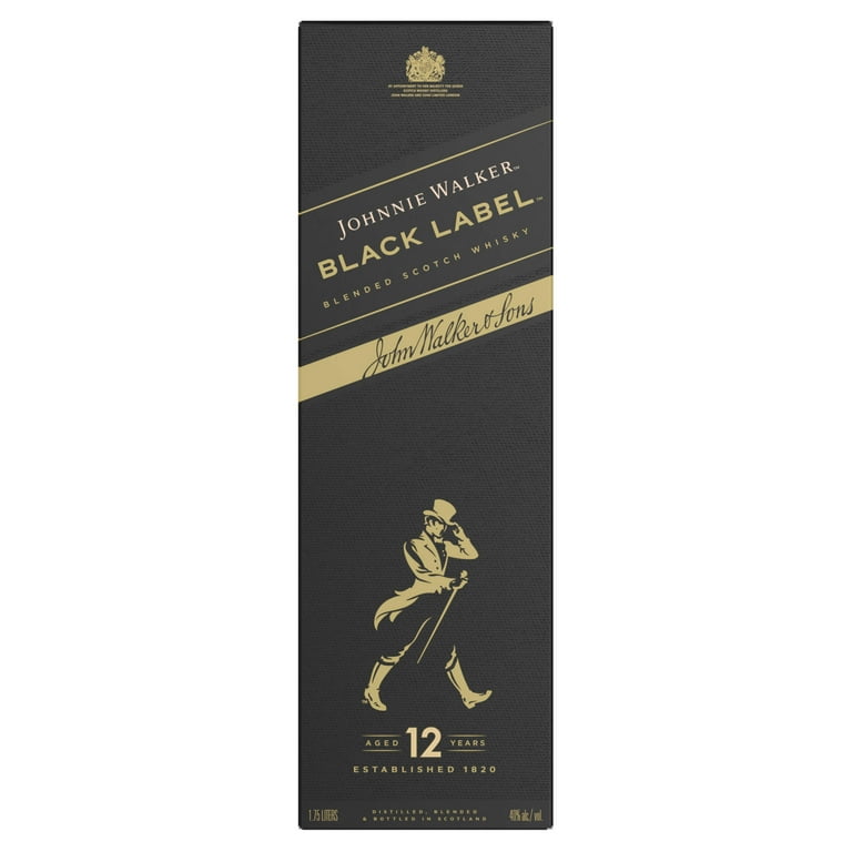 Johnnie Walker Black Label Blended Scotch Whisky, 1.75 L, 40 Johnnie Walker Black Label Blended Scotch Whisky, 1.75 L, 40