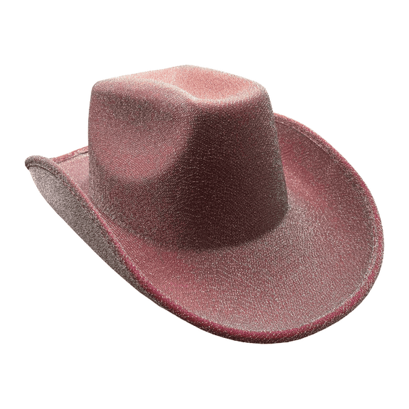 Adult's Pink Glitter Cowboy Hat Costume Accessory