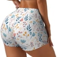 thumbnail image 2 of Kdxio Tulips Flowers Print Workout Shorts for Women Seamless Soft Smooth Gym Yoga Scrunch Active Shorts, 2 of 9
