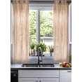 thumbnail image 2 of Beige Ombre Sheer Curtains 39 Inch Length 2 Panels Set for Living Room/Bedroom, Modern Abstract Art Gradient Kitchen Curtains Grommet Semi-Sheer Curtains Drapes Voile Window Treatments 27.5"x39"x2, 2 of 7