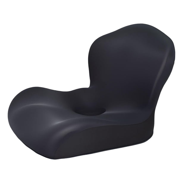 Cojín de asiento transpirable, antideslizante, ergonómico, para sillas de juego, coche y dormitorio. negro