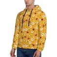 thumbnail image 3 of Honeii Bees And Ladybug Pattern Mens Hoodies Men's Loose Sleeve Sweatshirt,Pullover Hooded Sweatshirt for Men,Essentials Hoodie-3X-Large, 3 of 7