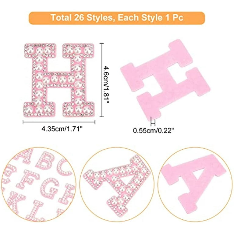 2 PCS Chenille Letter Patches for DIY Supplies, Iron on Letters