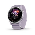 thumbnail image 1 of Garmin Approach J1 GPS Golfing Smartwatch - Silver Aluminum Bezel with Lilac ComfortFit Fabric Band, 1 of 5