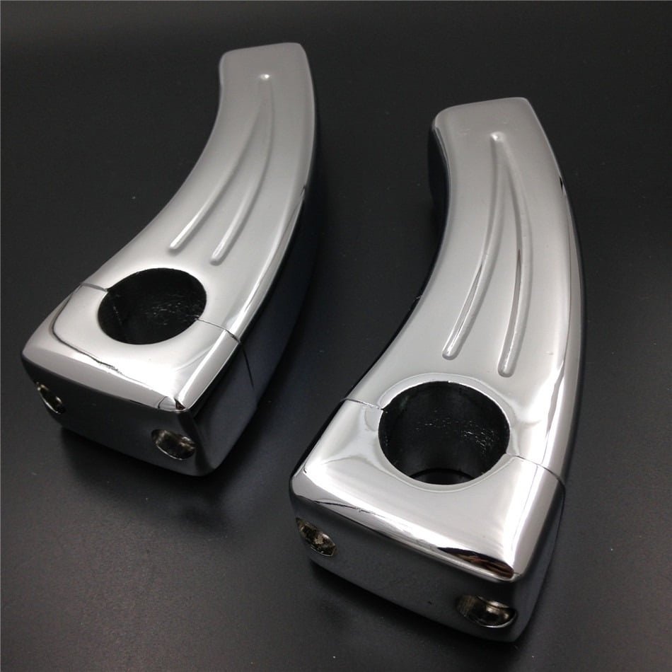 HTTMOTOR 4.5" Chrome Motorcycle Handlebar Pullback Risers for
