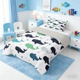 thumbnail image 2 of Manfei Colorful Whale Twin Comforter Sets for Kids Boys and Girls, Sea Animal Bedding Set, Gray Reversible 2-Piece, 1 Comforter and 1 Pillowcase, 2 of 6