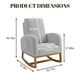 thumbnail image 3 of QinaQin Sillón mecedora para lactancia, tapizado chenille suave, respaldo alto y bolsillo lateral, ideal para nursery, sala o recámara, 3 of 7
