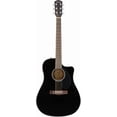 thumbnail image 2 of Fender CD-60SCE Solid Top Dreadnought Acoustic-Electric Guitar - Black w/ Gig Bag, 2 of 9