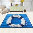 thumbnail image 3 of SKYSONIC Area Rug Pad White Life Buoy with Welcome Nursery Rugs Floor Mat for Kids Playing Room Living Room Bedroom, 80 x 58 inch, 3 of 6