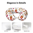 thumbnail image 4 of Xecao Fast Food Print Memory Foam Cervical Neck Pillow Versatile U-Shaped Pillows for Home,Office,Camping,Travelling,Soft Washable Cover, 4 of 8