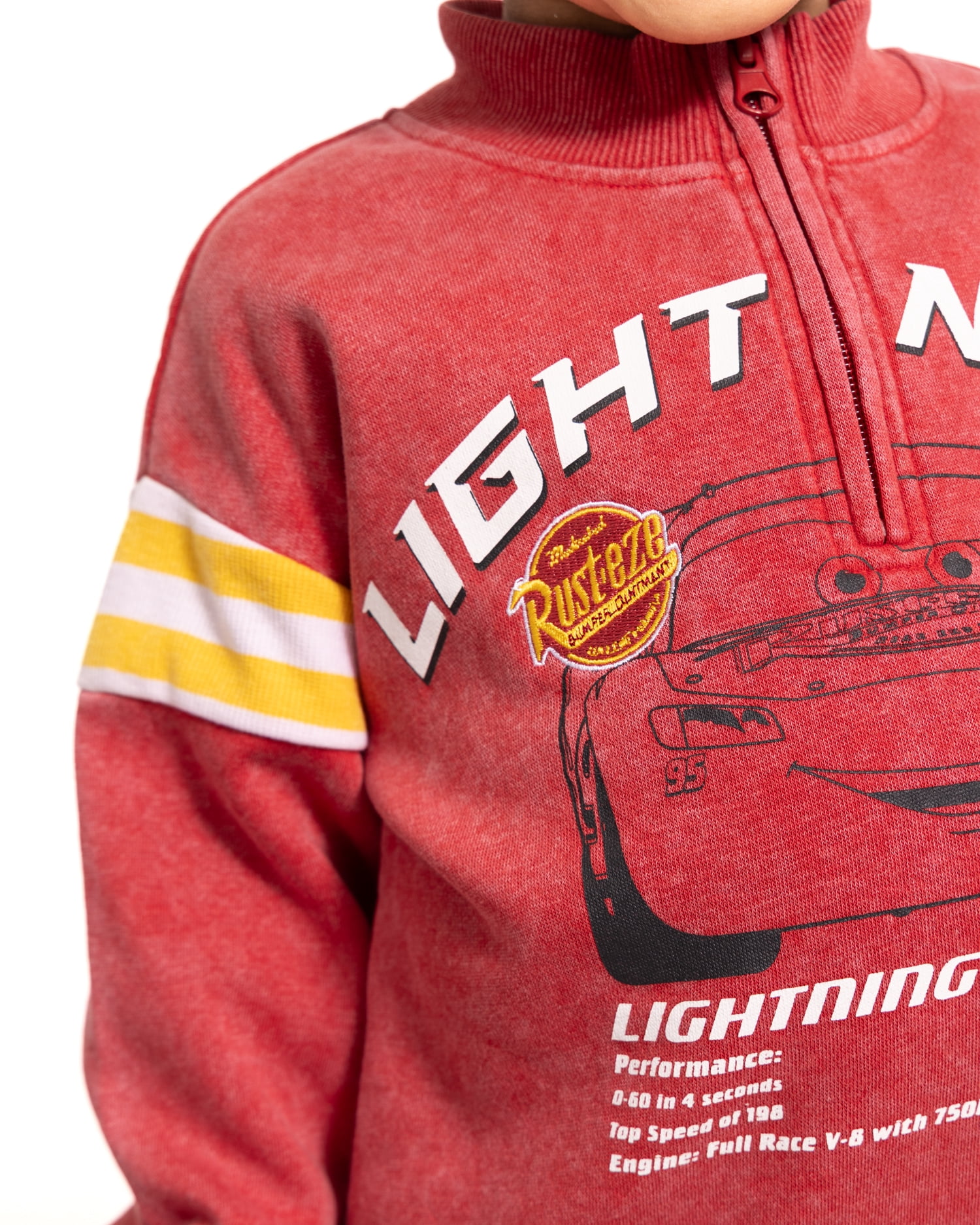 Pixar Cars Toddler Boys Quarter Zip Pullover and Pants Set, 2-Piece, Sizes 12M-5T