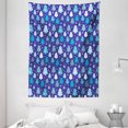 thumbnail image 1 of Winter Tapestry, Snowflakes and Silhouettes of Christmas Pine Trees Sweet Christmas, Wall Hanging for Bedroom Living Room Dorm Decor, 60W X 80L Inches, Violet Blue Pale Blue White, by Ambesonne, 1 of 2