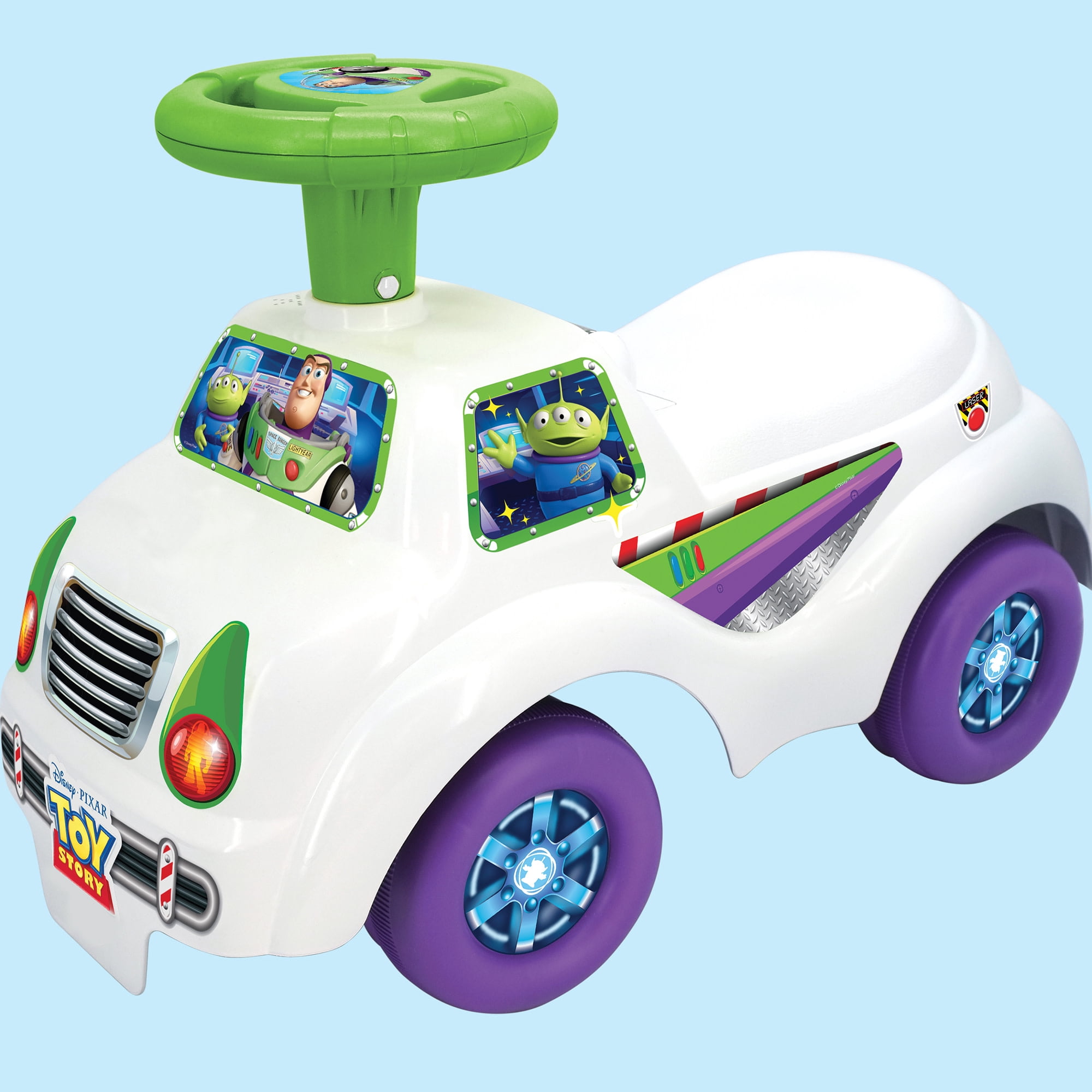 Kiddieland: My First Ride-On - Buzz Lightyear - Disney Lights & Sounds Foot-To-Floor Vehicle, Interactive Dashboard, In-Outdoor Play, Toddler 12-36mo