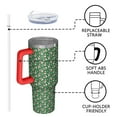 thumbnail image 4 of Green Christmas Snowman Pattern Tumbler with Handle and Lid,40oz Double Wall Vacuum Insulated Tumbler,Cups Gift for Women and Men, 4 of 7