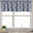 thumbnail image 3 of Ambesonne Geometric Valance & Curtain, Flower Pattern Orient, 55"x24", Violet Blue Orange Green, 3 of 6